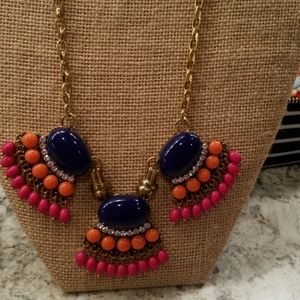 Fun and Colorful Stone and Gold Necklace